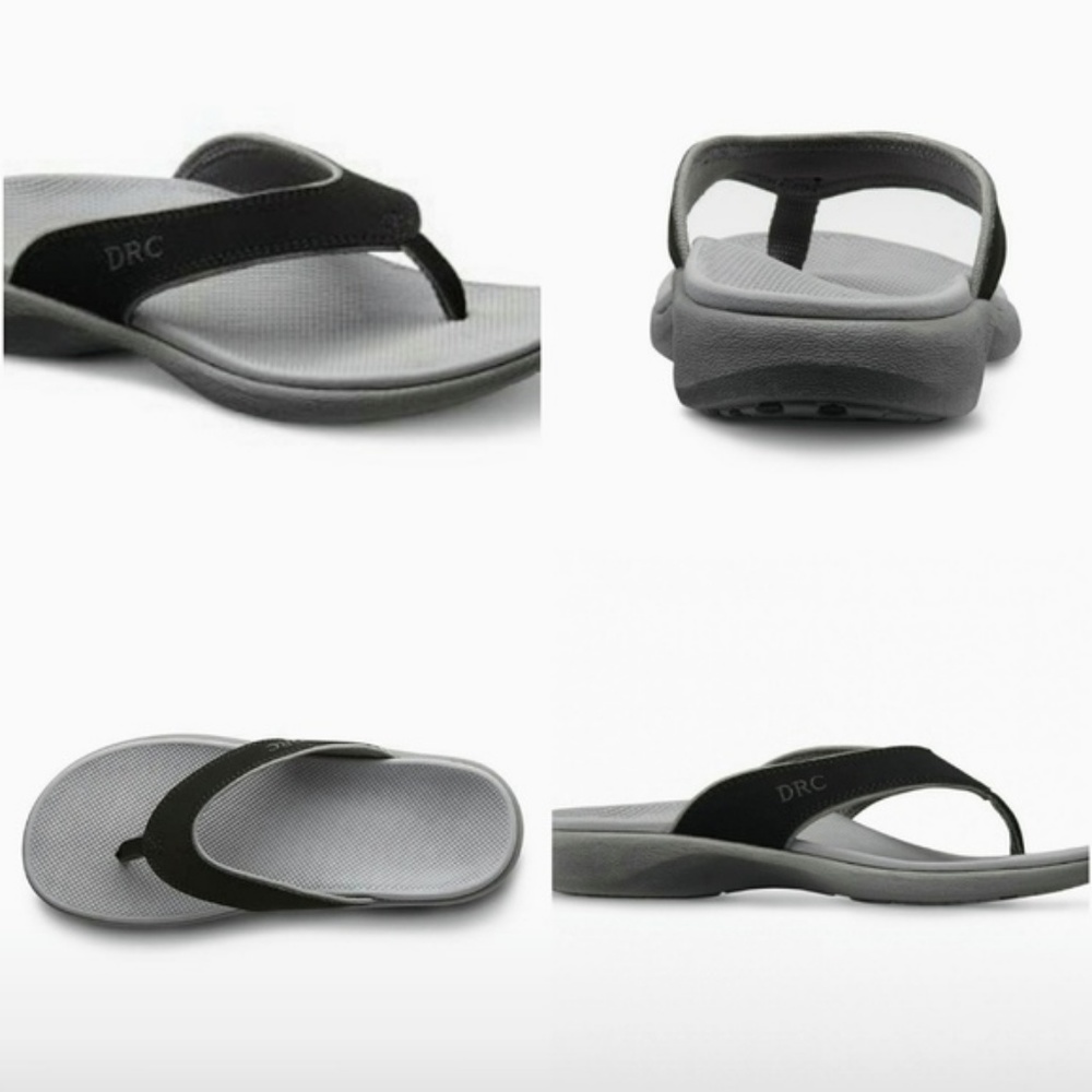 Flip Flop Orthotic Support Sandal, Black